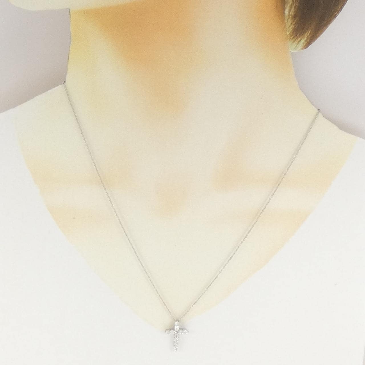 PT900/PT850 クロス ダイヤモンド ネックレス 0.50CT