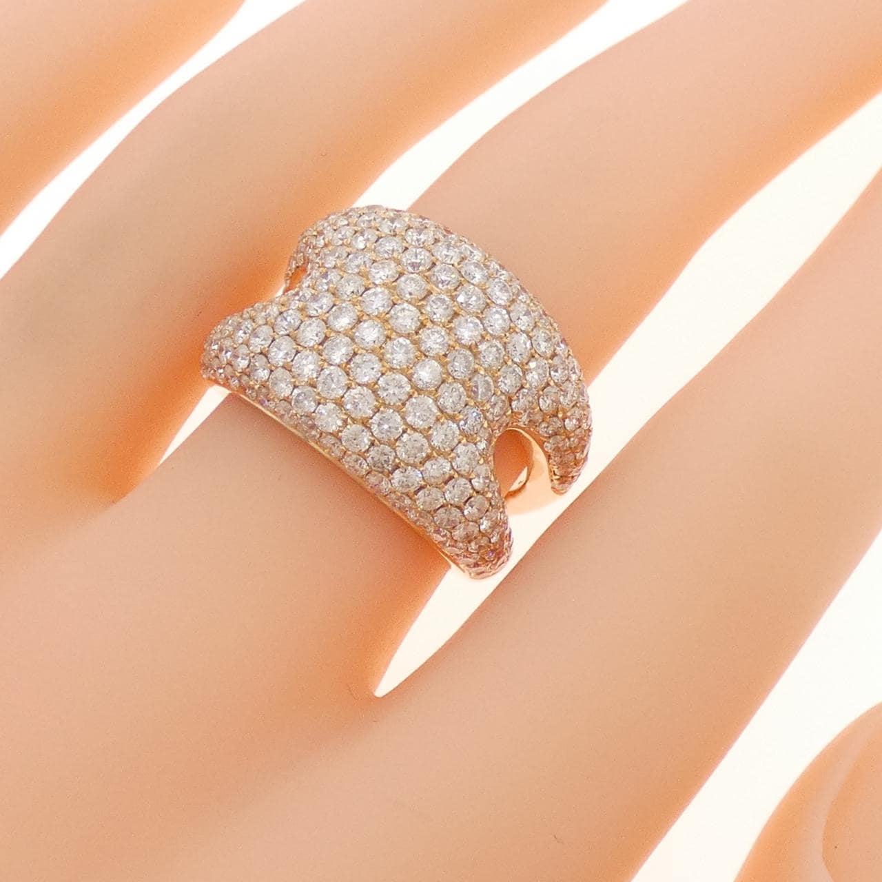 K18PG ダイヤモンド リング 3.35CT