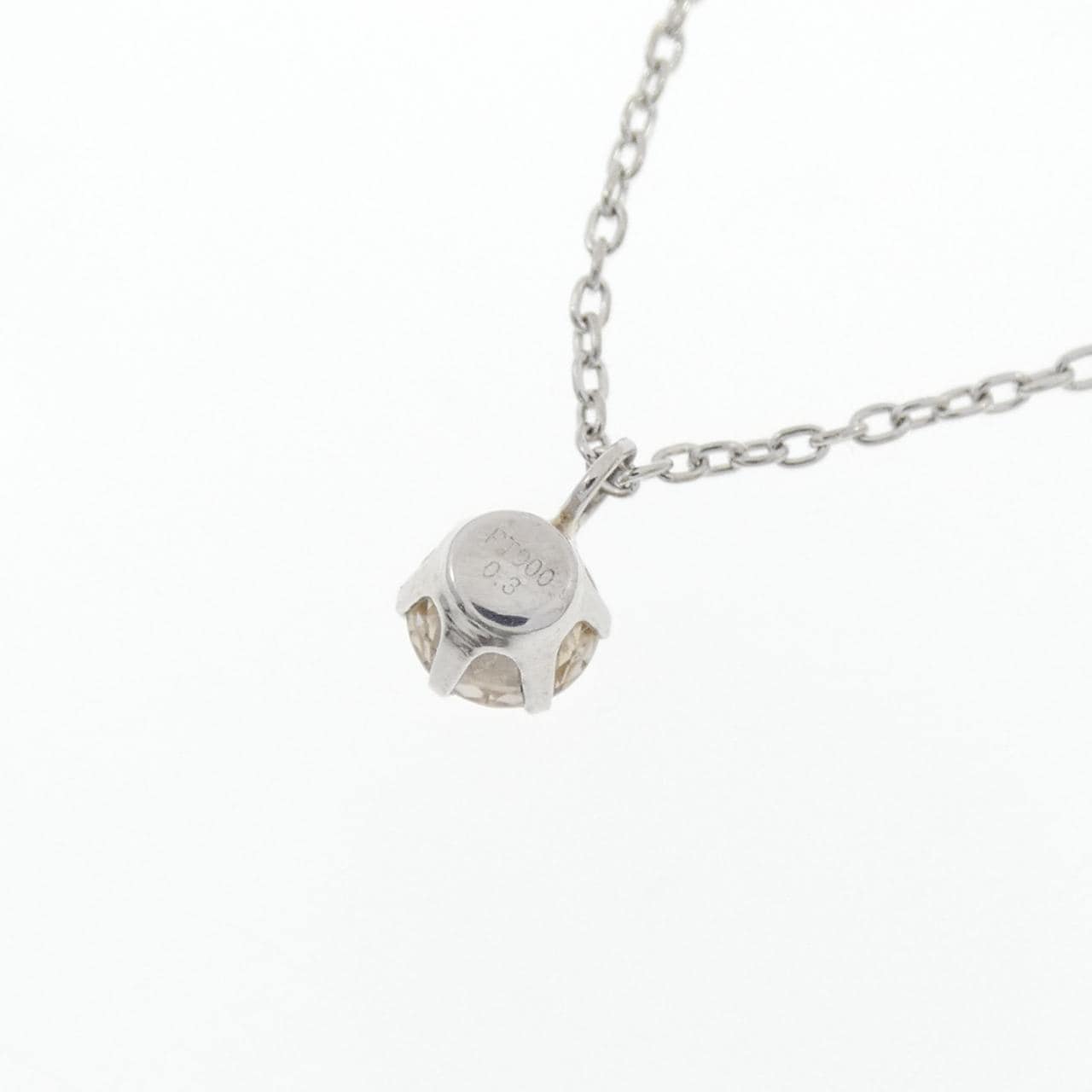 PT900/PT850 ソリティア ダイヤモンド ネックレス 0.3CT