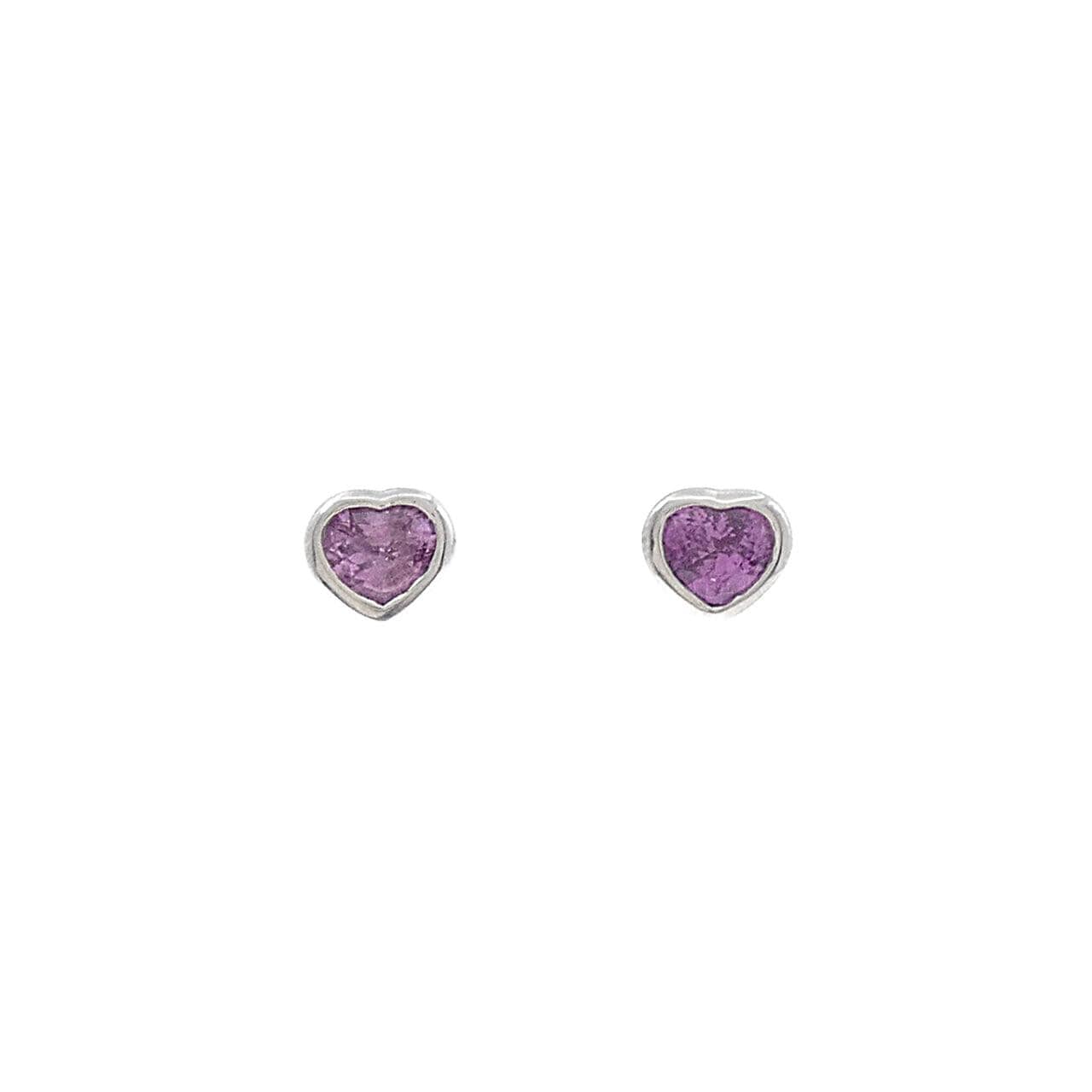 K14WG愛心藍寶石耳釘1.09CT