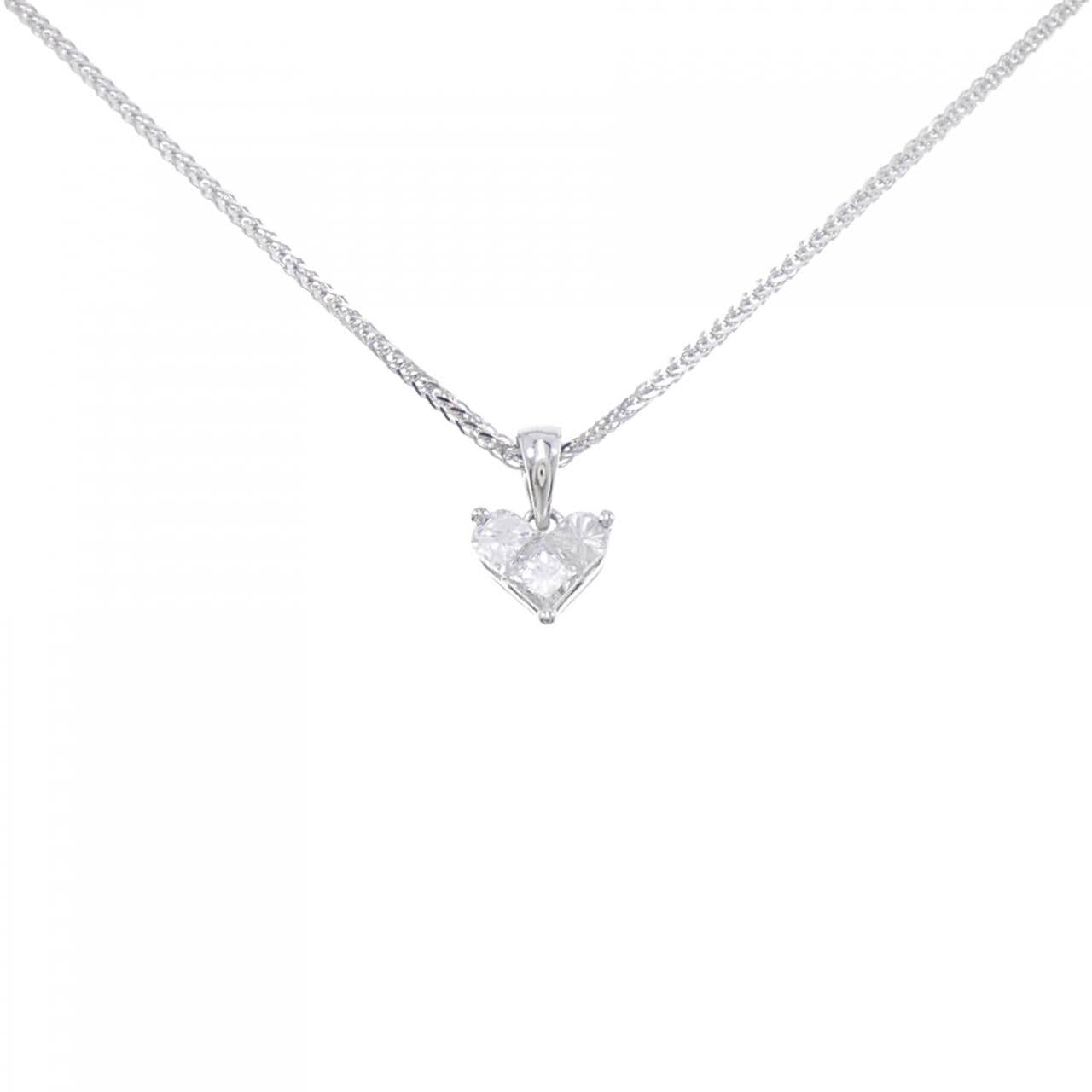 750WG Heart Diamond Necklace 0.60CT