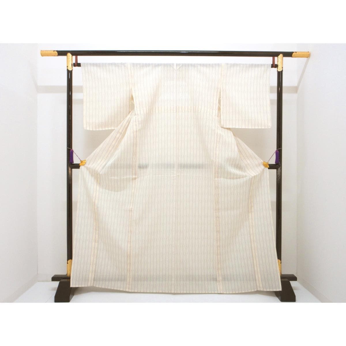 【未使用品】単衣　十日町明石ちぢみ　身幅Ｌ寸【吉澤与市】