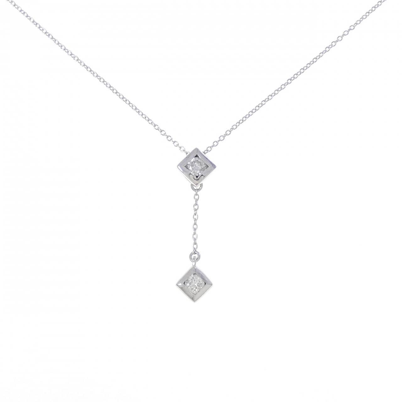 K18WG ダイヤモンド ネックレス 0.21CT