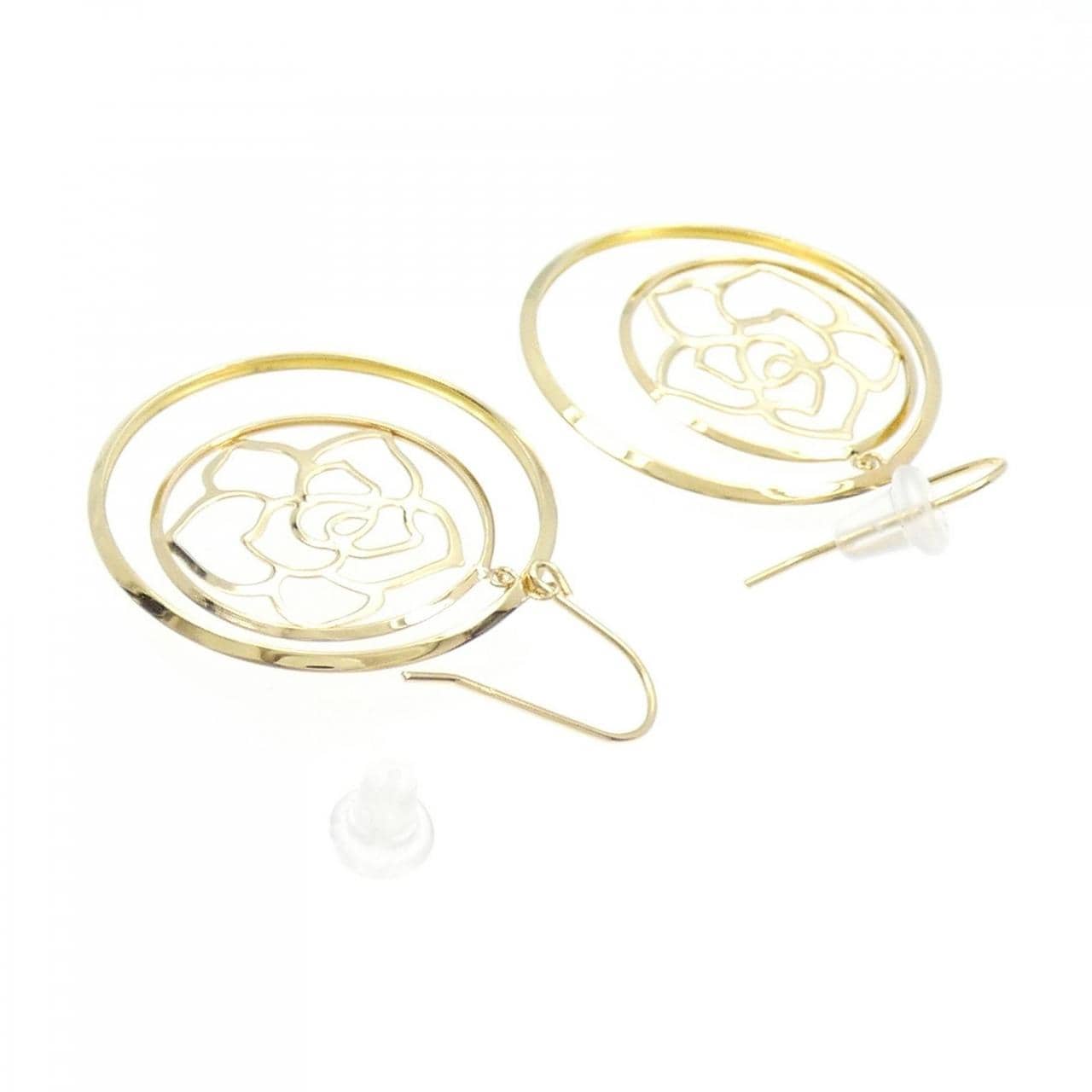 [BRAND NEW] K18YG rose earrings