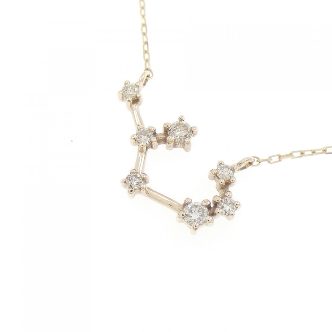 [BRAND NEW] K10YG Sagittarius Diamond Necklace 0.08CT