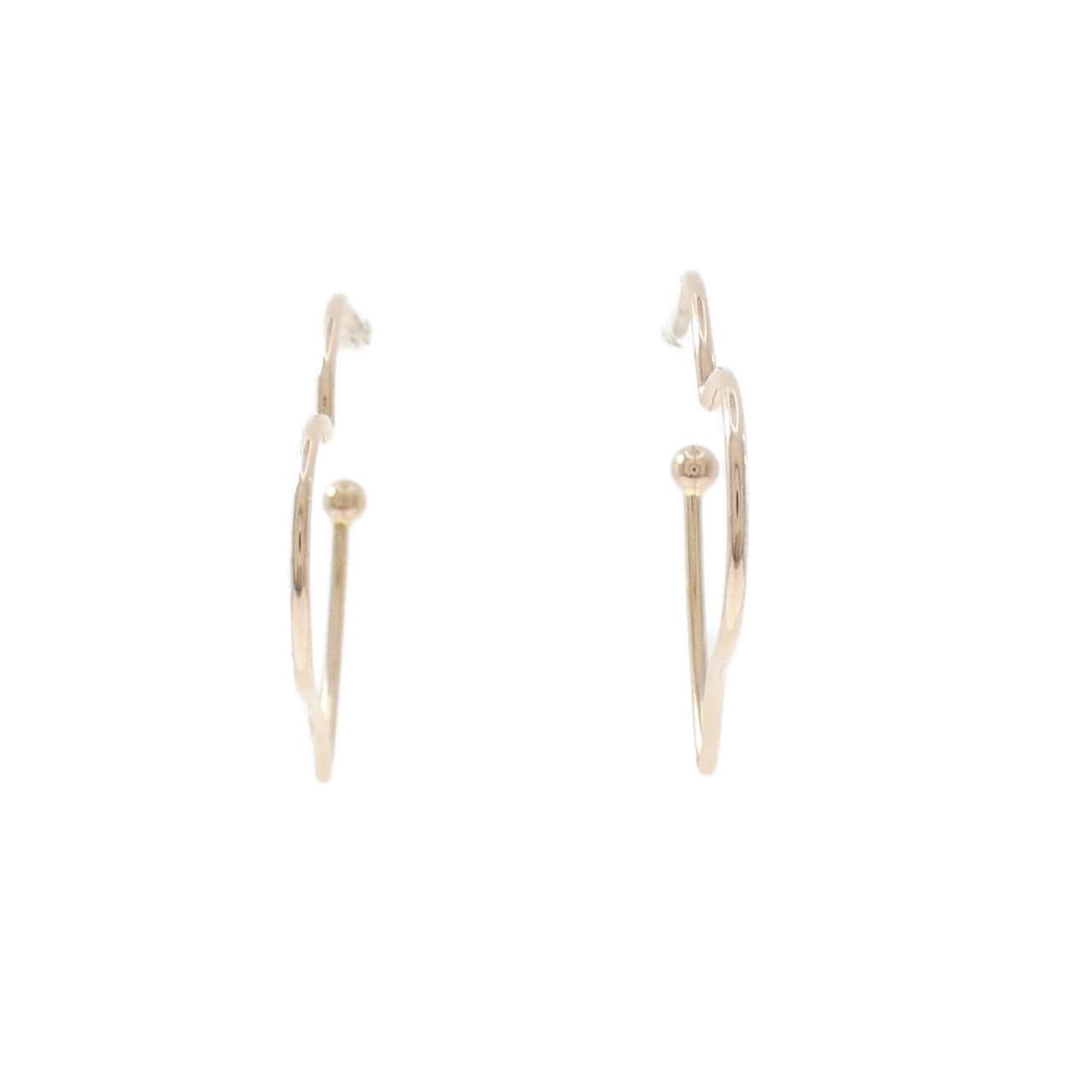 K18PG ハート ピアス