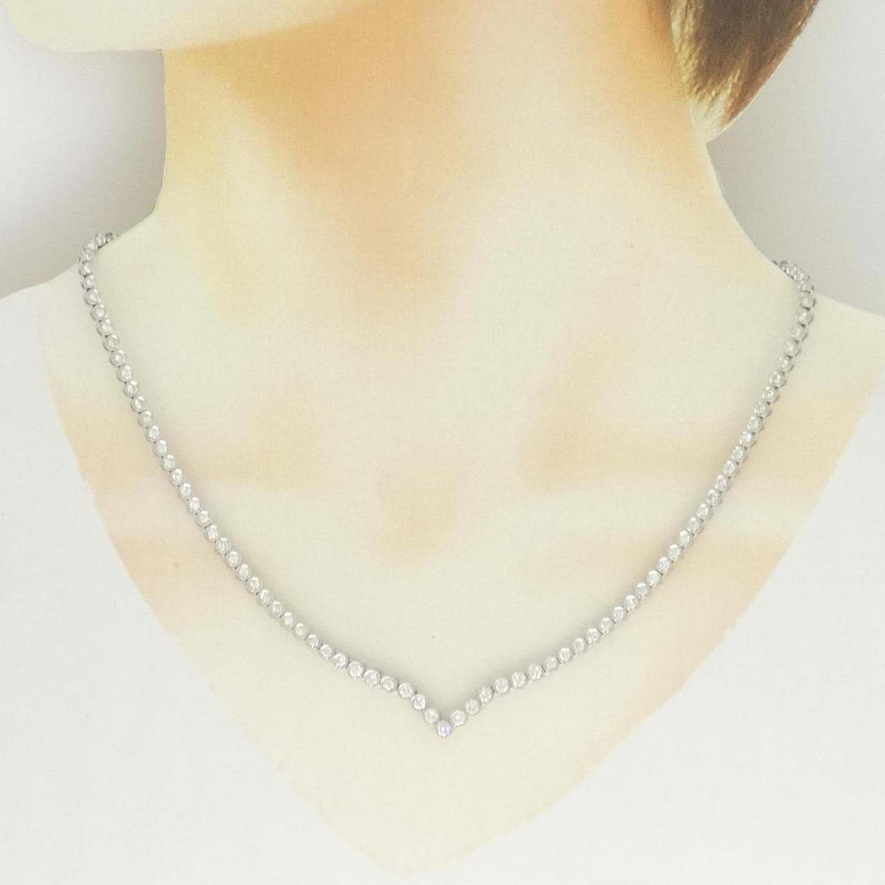 PT900 ダイヤモンド ネックレス 3.83CT