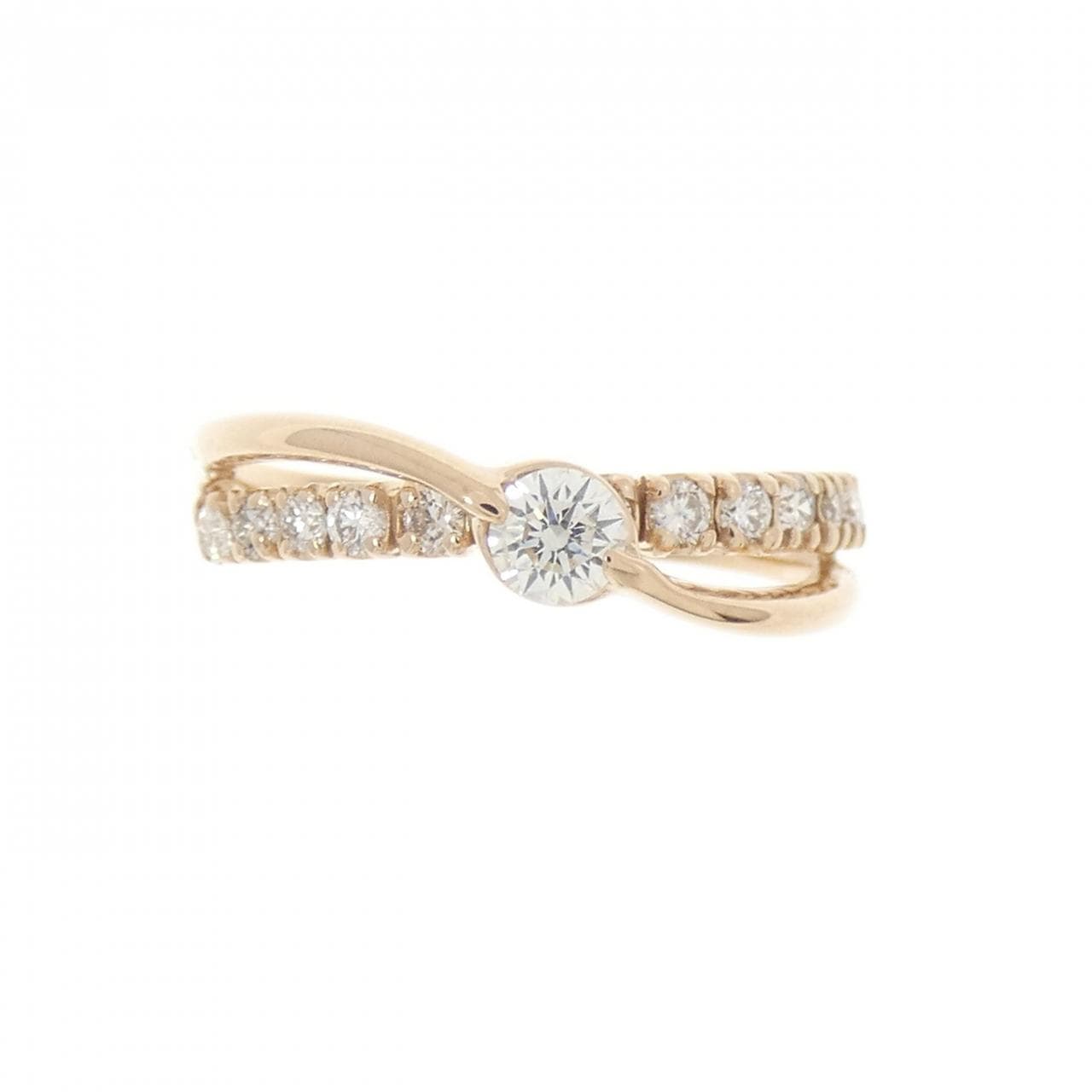 K18PG ダイヤモンド リング 0.40CT