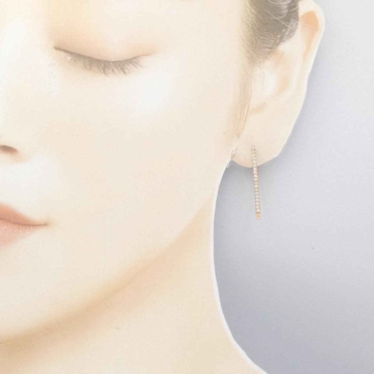 K18PG ダイヤモンド ピアス 0.59CT