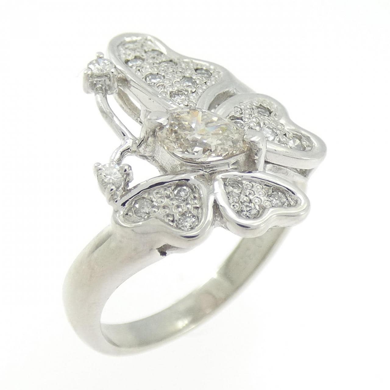 PT900 バタフライ ダイヤモンド リング 0.358CT