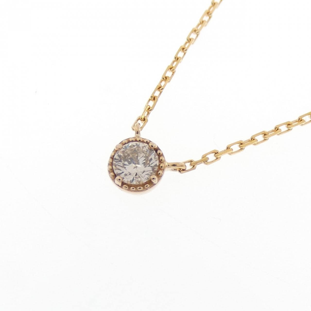 アガット ダイヤモンド ネックレス 0.07CT