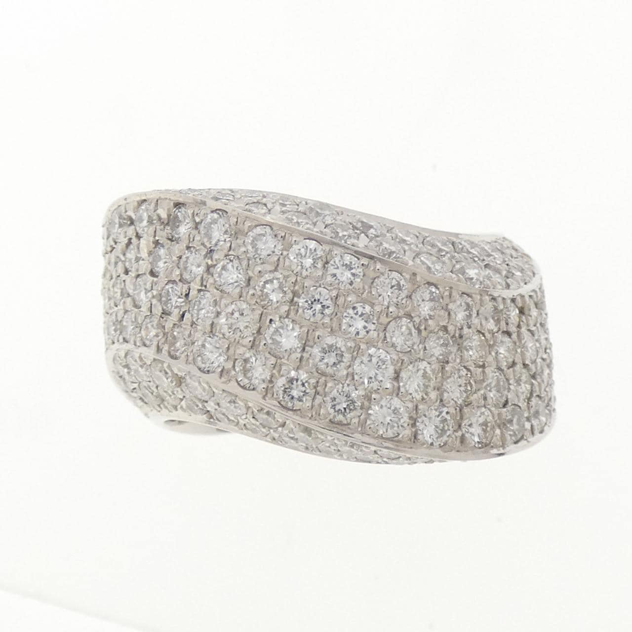 K18WG パヴェ ダイヤモンド リング 2.50CT