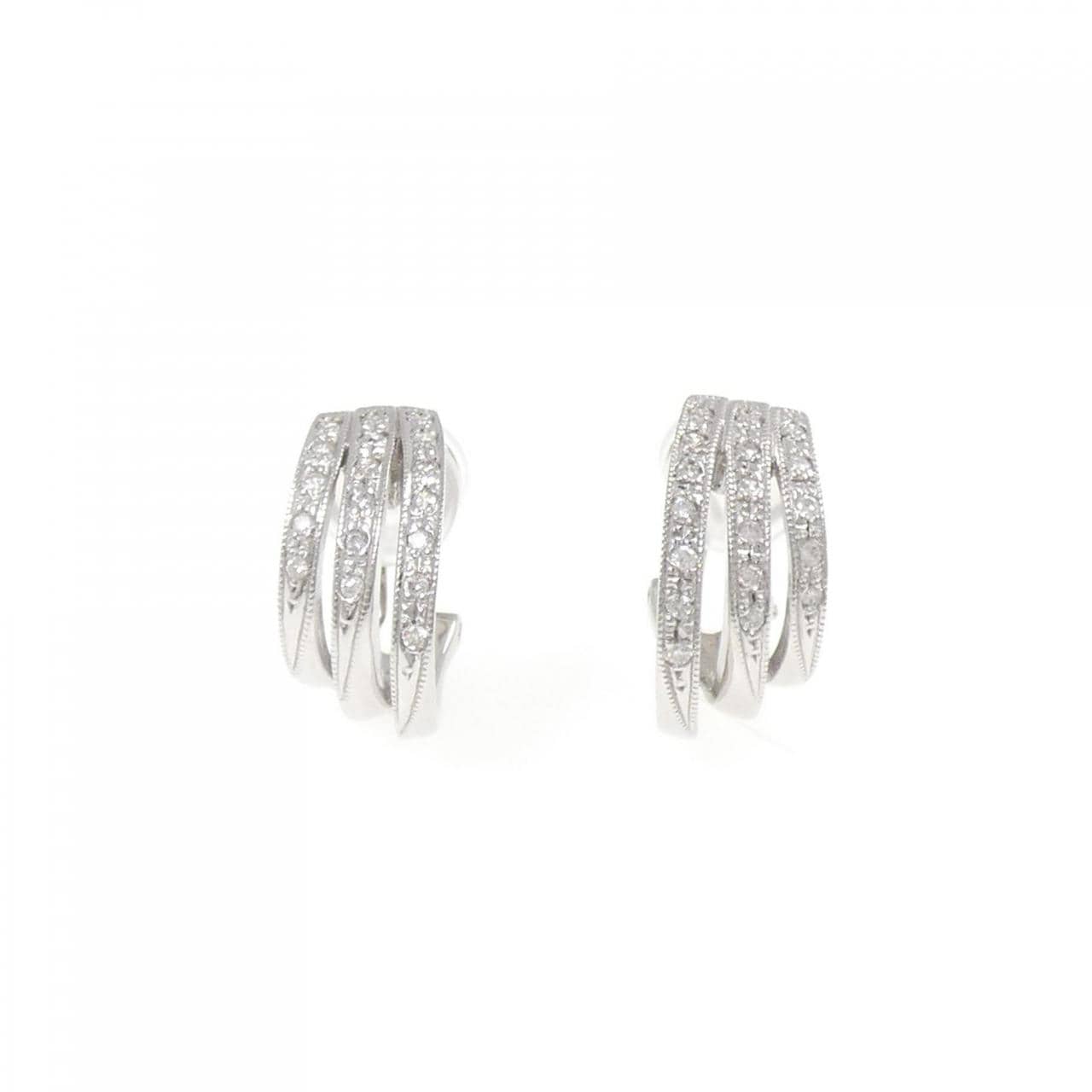 K18WG ダイヤモンド ピアス/イヤリング 0.30CT
