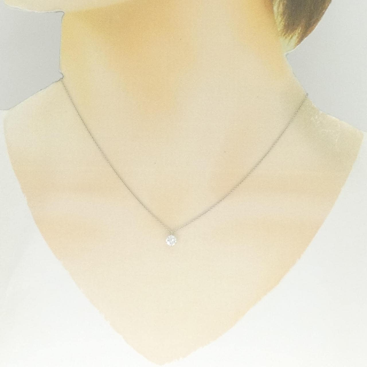 【リメイク】PT900/PT850 ダイヤモンド ネックレス 0.313CT F I1 Good