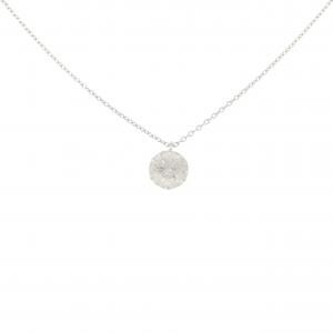 PT900/PT850 ソリティア ダイヤモンド ネックレス 0.90CT