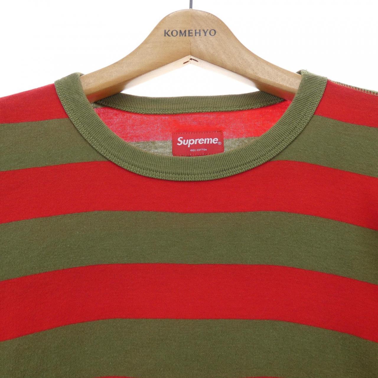 シュプリーム SUPREME STRIPED THERMAL Tシャツ