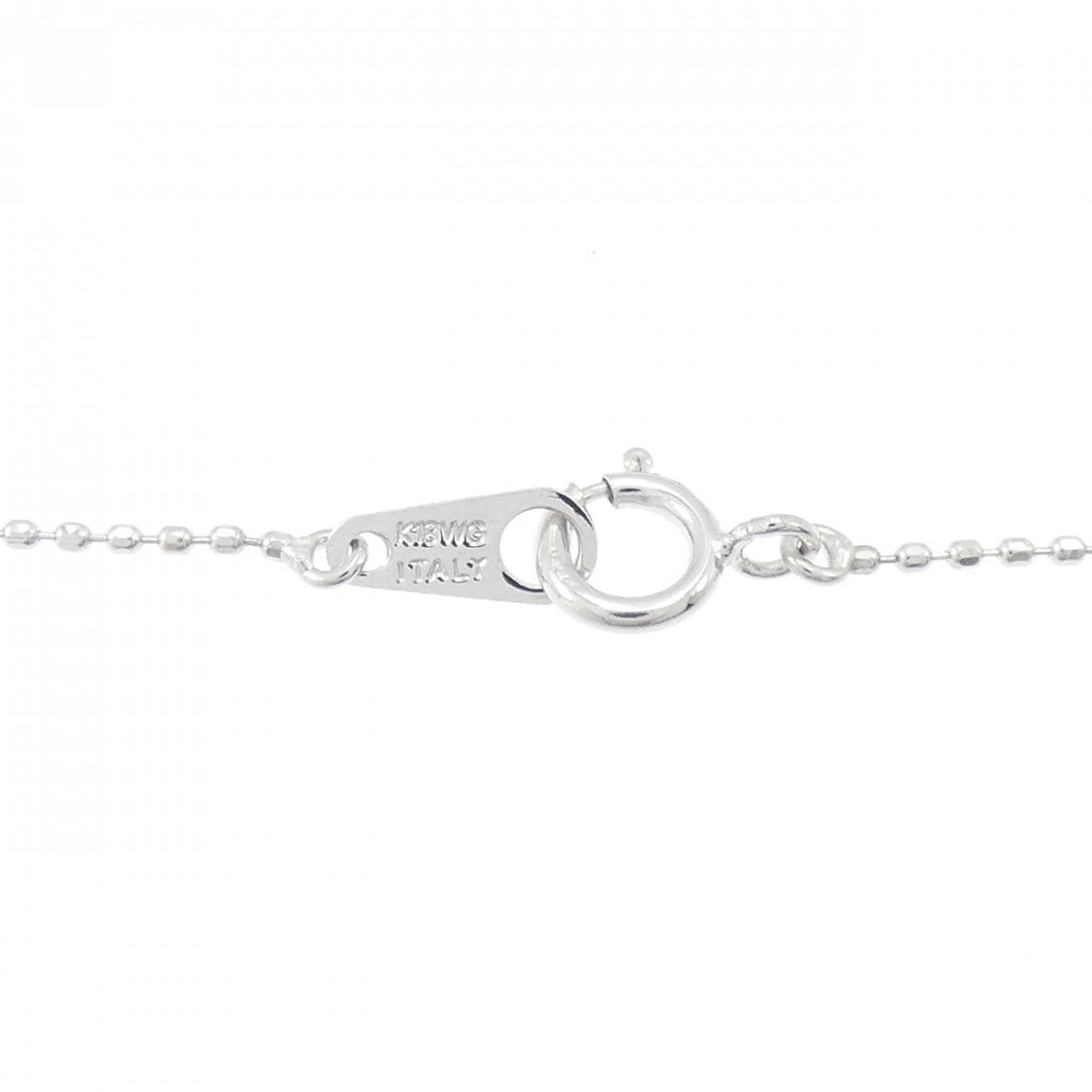 K18WG单钻鑽石項鍊 0.18 克拉