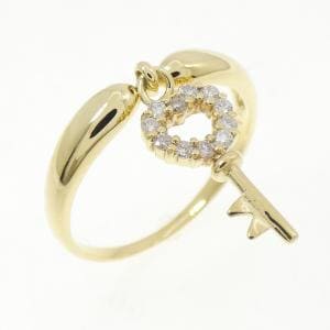 K18YG キー ダイヤモンド リング 0.14CT