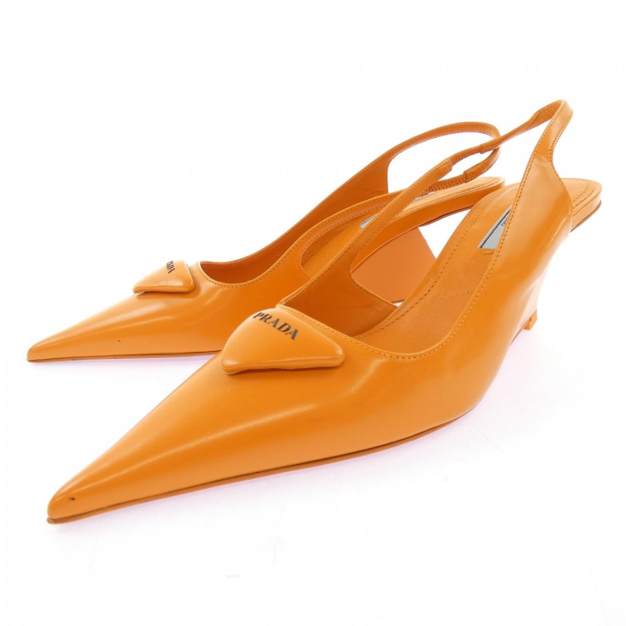 プラダ PRADA スリングバック　トライアングルロゴ 1I901M パンプス