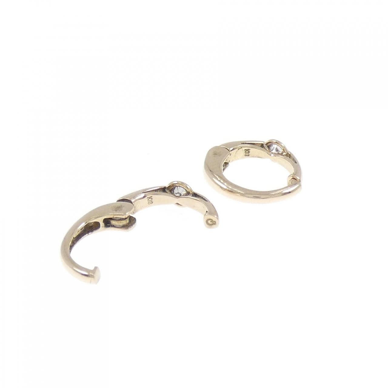 K18PG ピンクダイヤモンド イヤリング 0.06CT