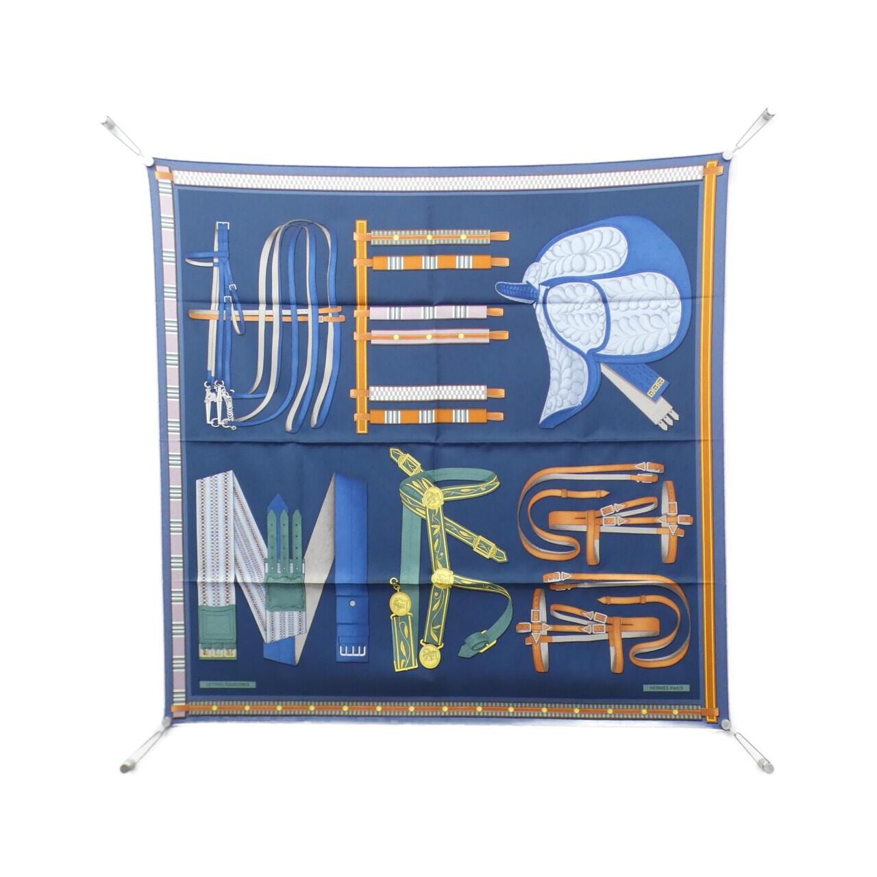 [Unused items] HERMES LETTRES EQUESTRE Carre 004039S Scarf