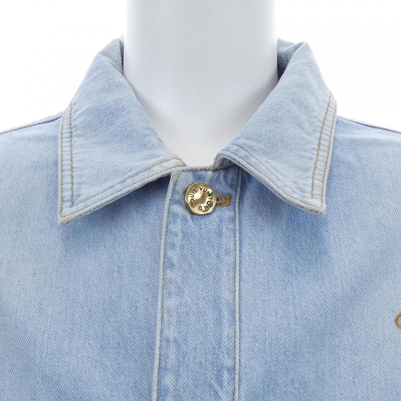 ルイヴィトン LOUIS VUITTON デニムショートスリーブシャツ HLS50WEU6 S／Sシャツ