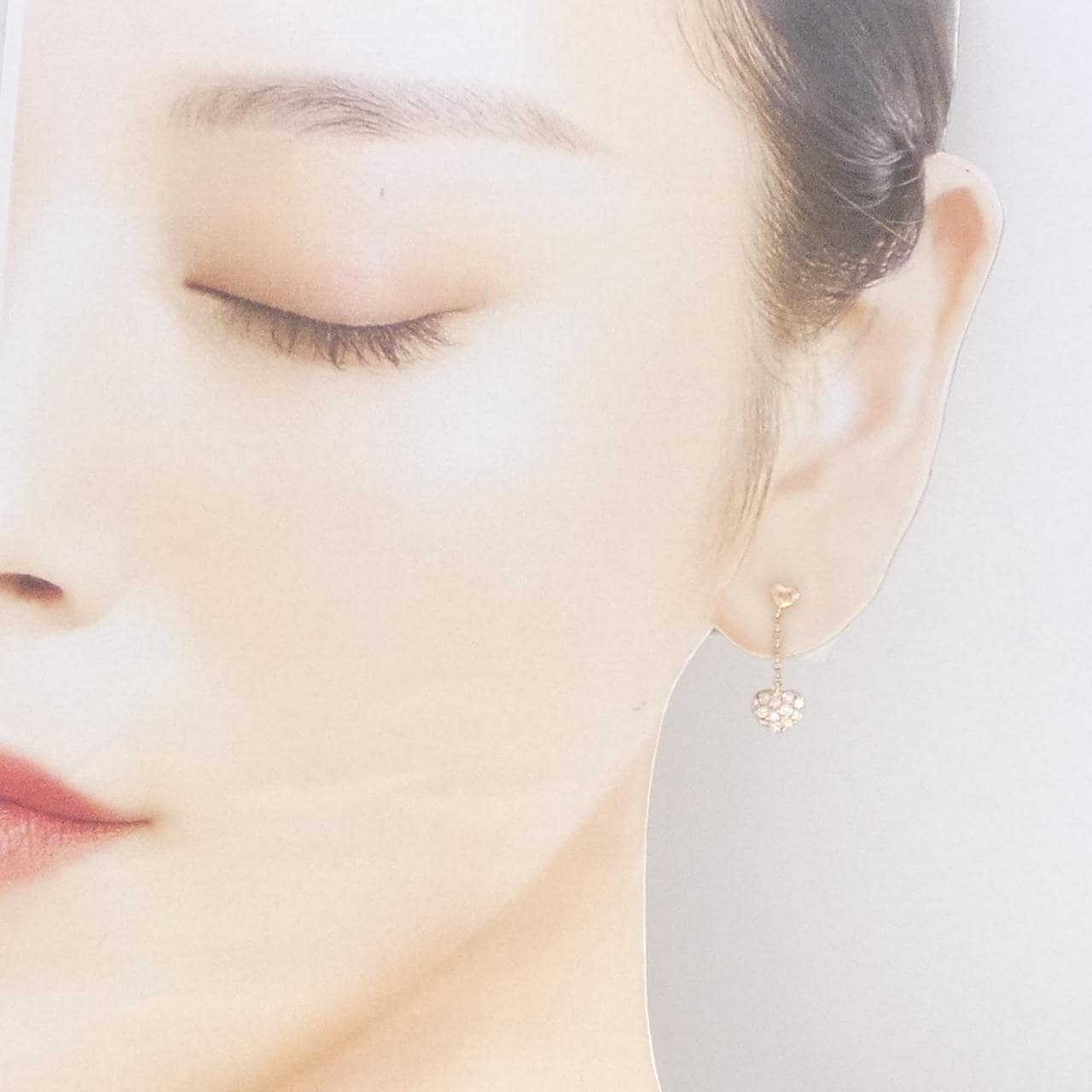 ポンテヴェキオ ハート ダイヤモンド ピアス 0.30CT