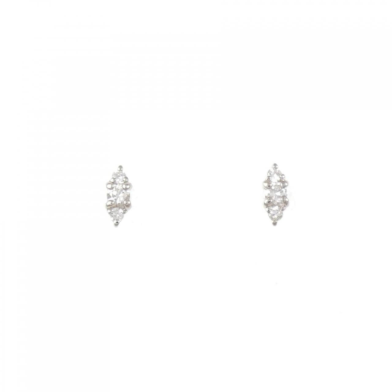 PT900 ダイヤモンド ピアス 0.10CT