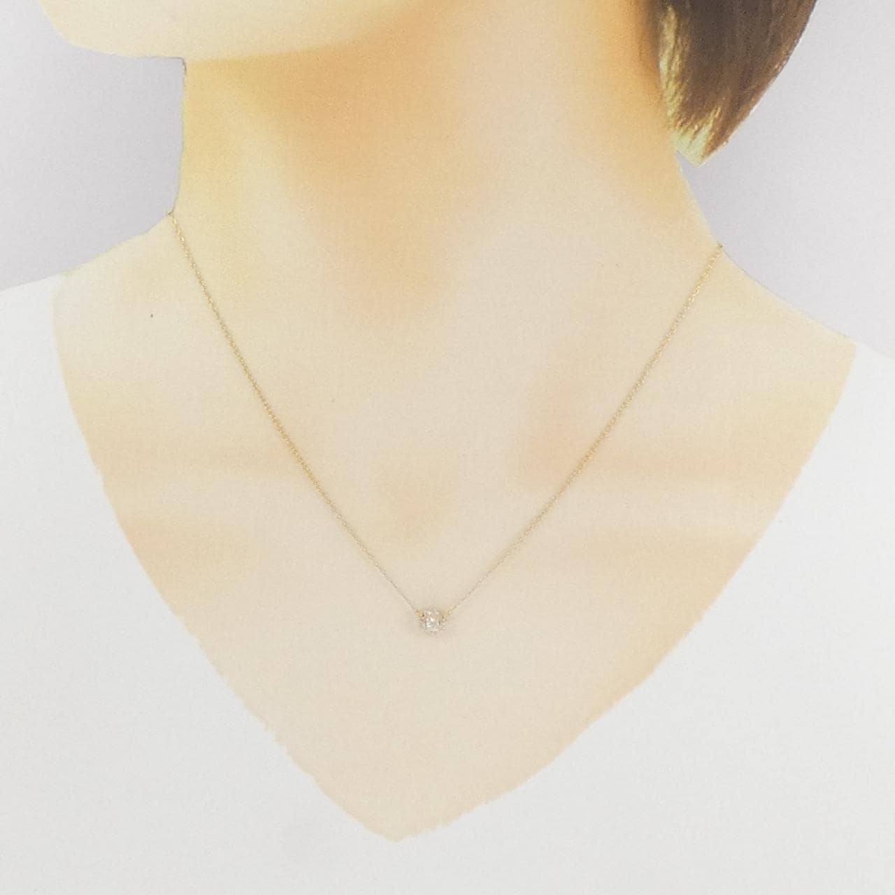 K18YG ダイヤモンド ネックレス 0.15CT