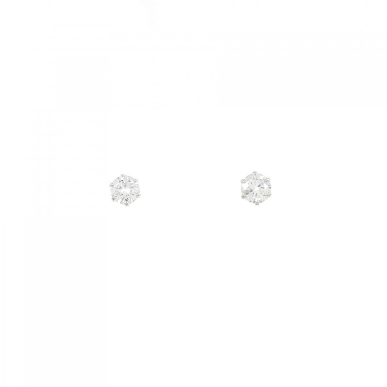 PT900 ソリティア ダイヤモンド ピアス 0.30CT