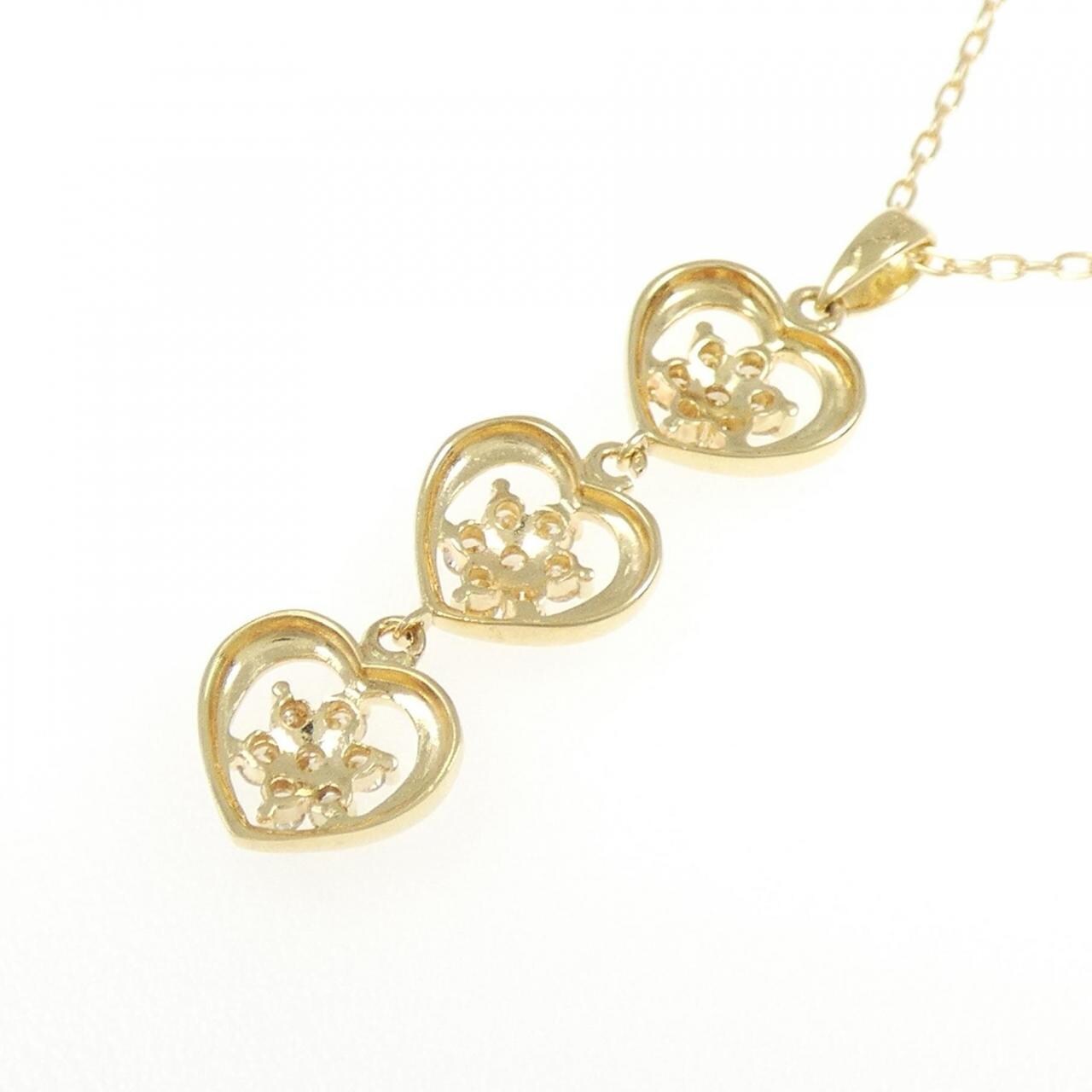 K18YG heart Diamond necklace