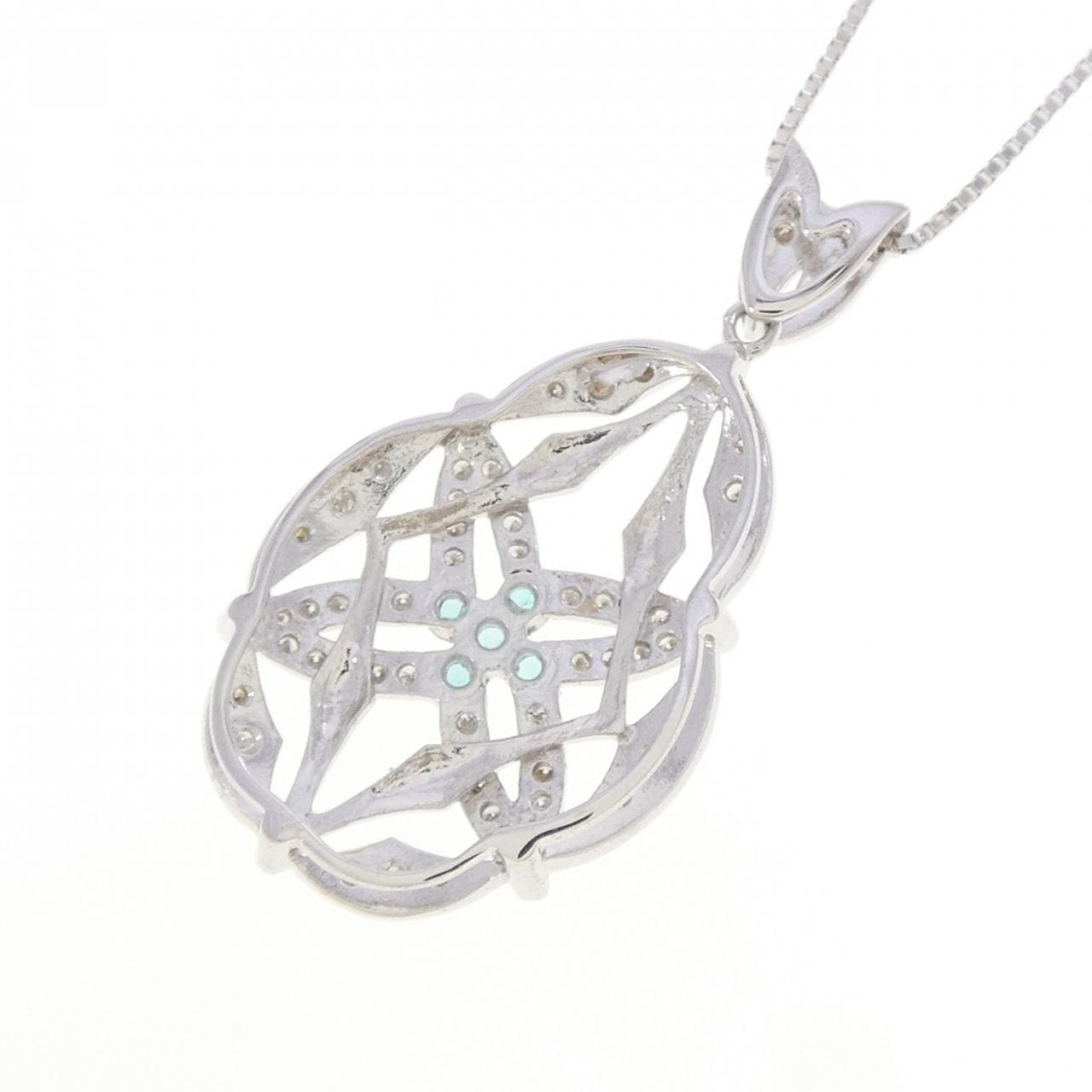 K18WG トルマリン ネックレス 0.15CT