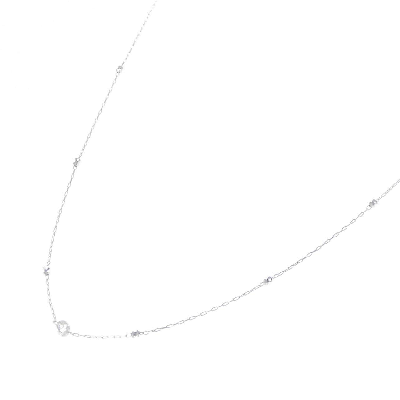 K18WG ダイヤモンド ネックレス 0.18CT