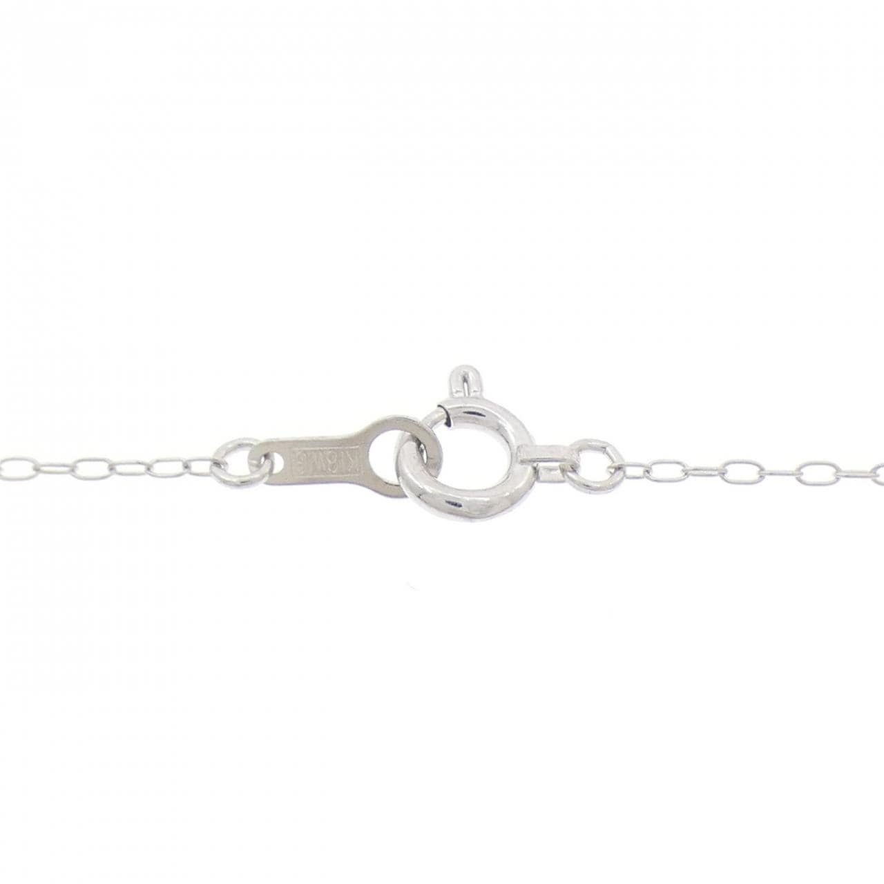 K18WG ダイヤモンド ネックレス 0.16CT