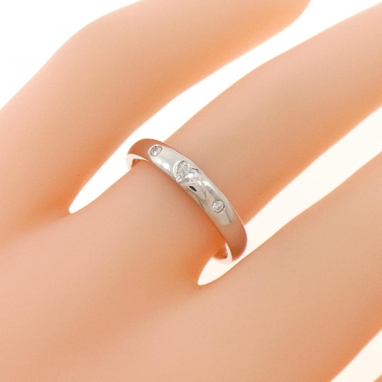PT900 ハート ダイヤモンド リング 0.09CT