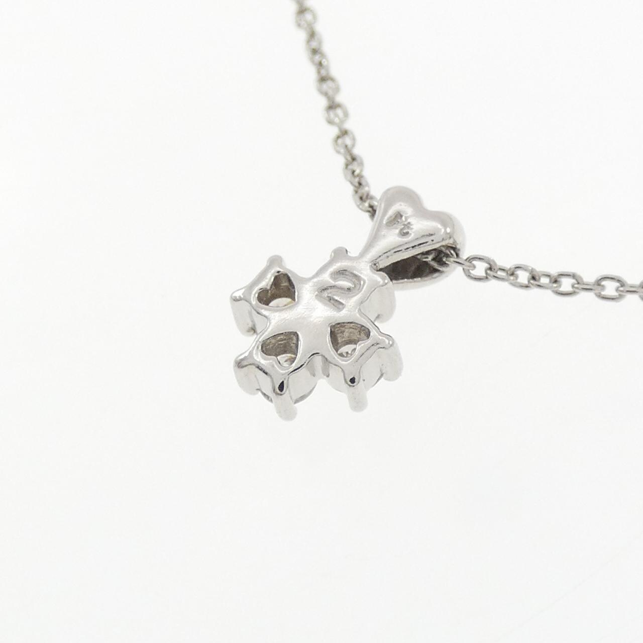 PT/PT850 ハート×クロス ダイヤモンド ネックレス 0.12CT