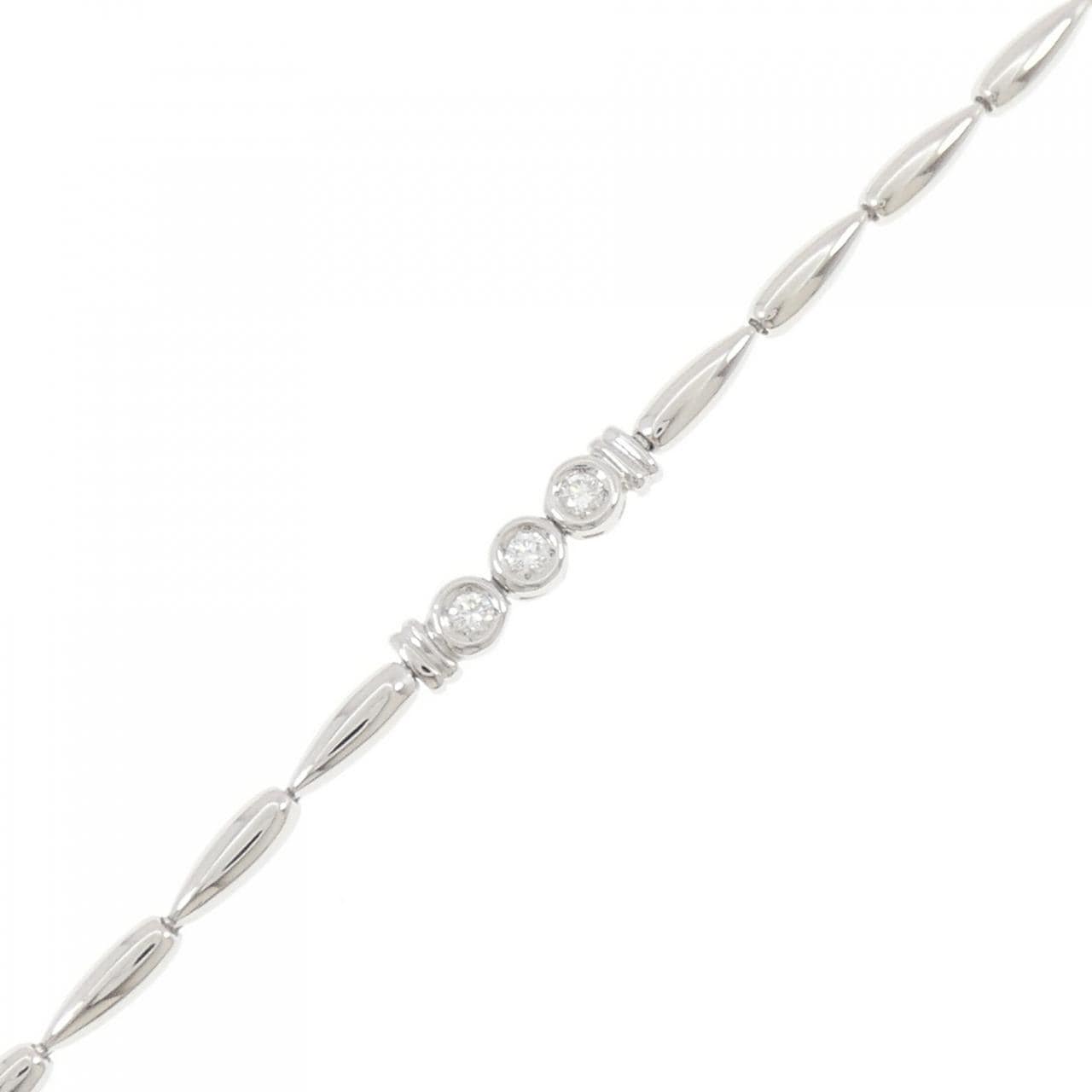 PT850 三石鑽石手鍊，0.12克拉