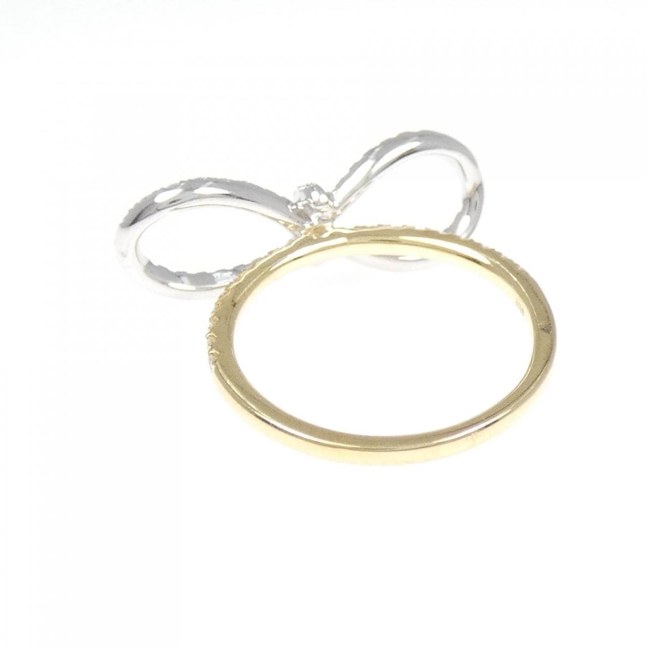 K18YG/K18WG Ribbon Diamond Ring 0.46CT