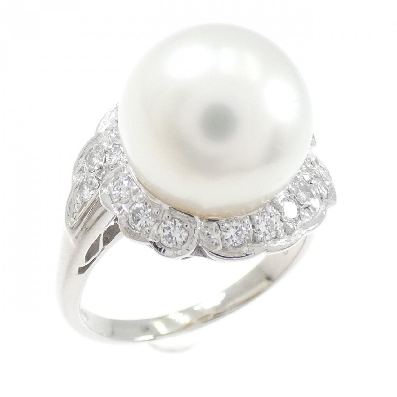 PT900 白蝶パール リング 11.7mm