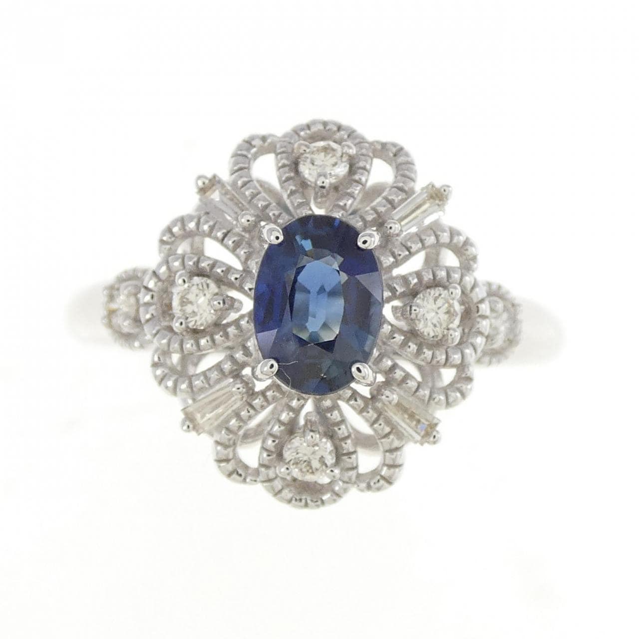 K18WG Sapphire Ring 0.55CT