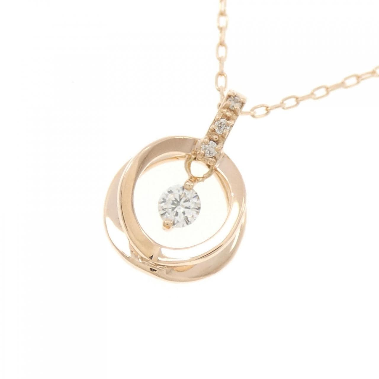 K10PG ダイヤモンド ネックレス 0.10CT