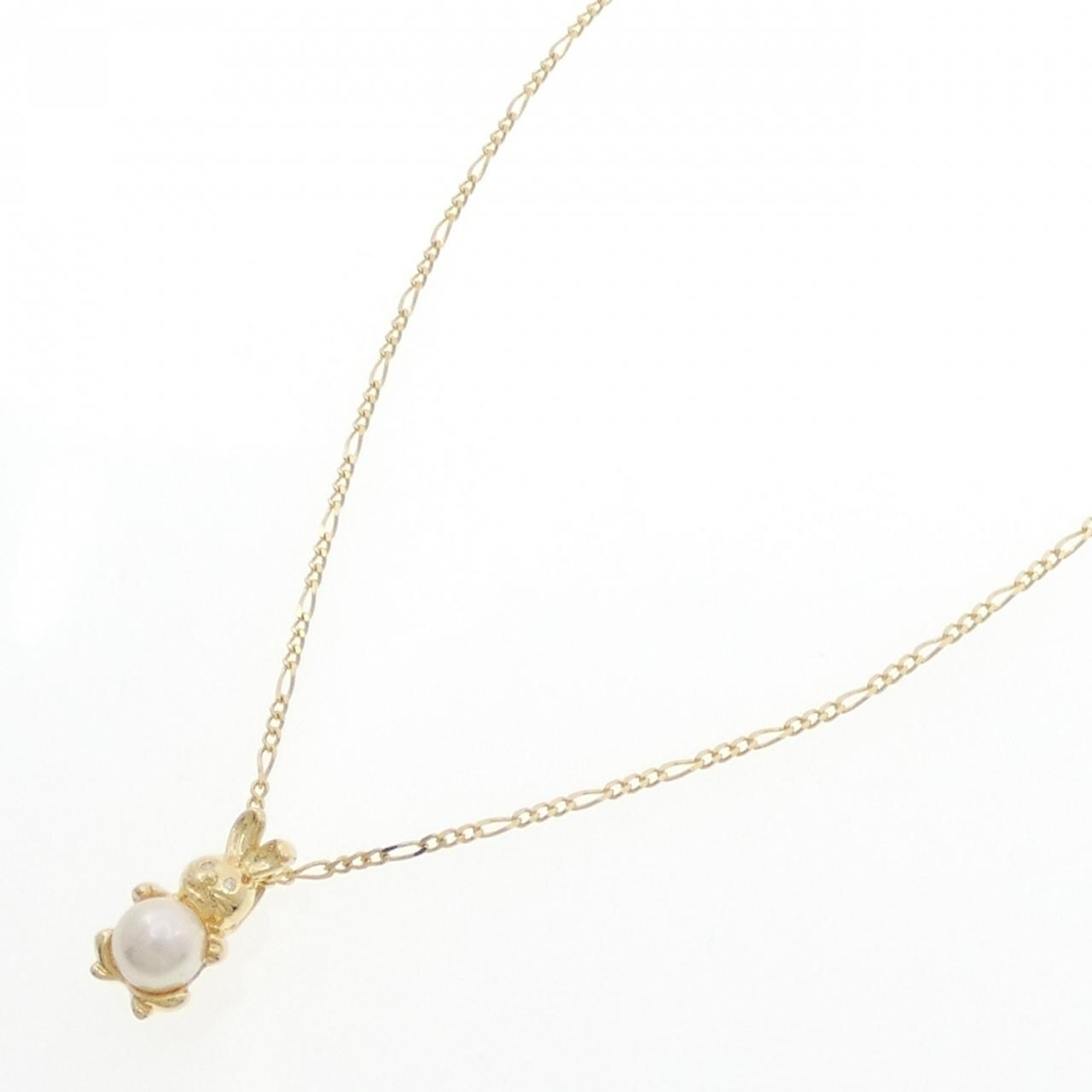 K18YG/18KTYG ラビット アコヤパール ネックレス 6.2mm