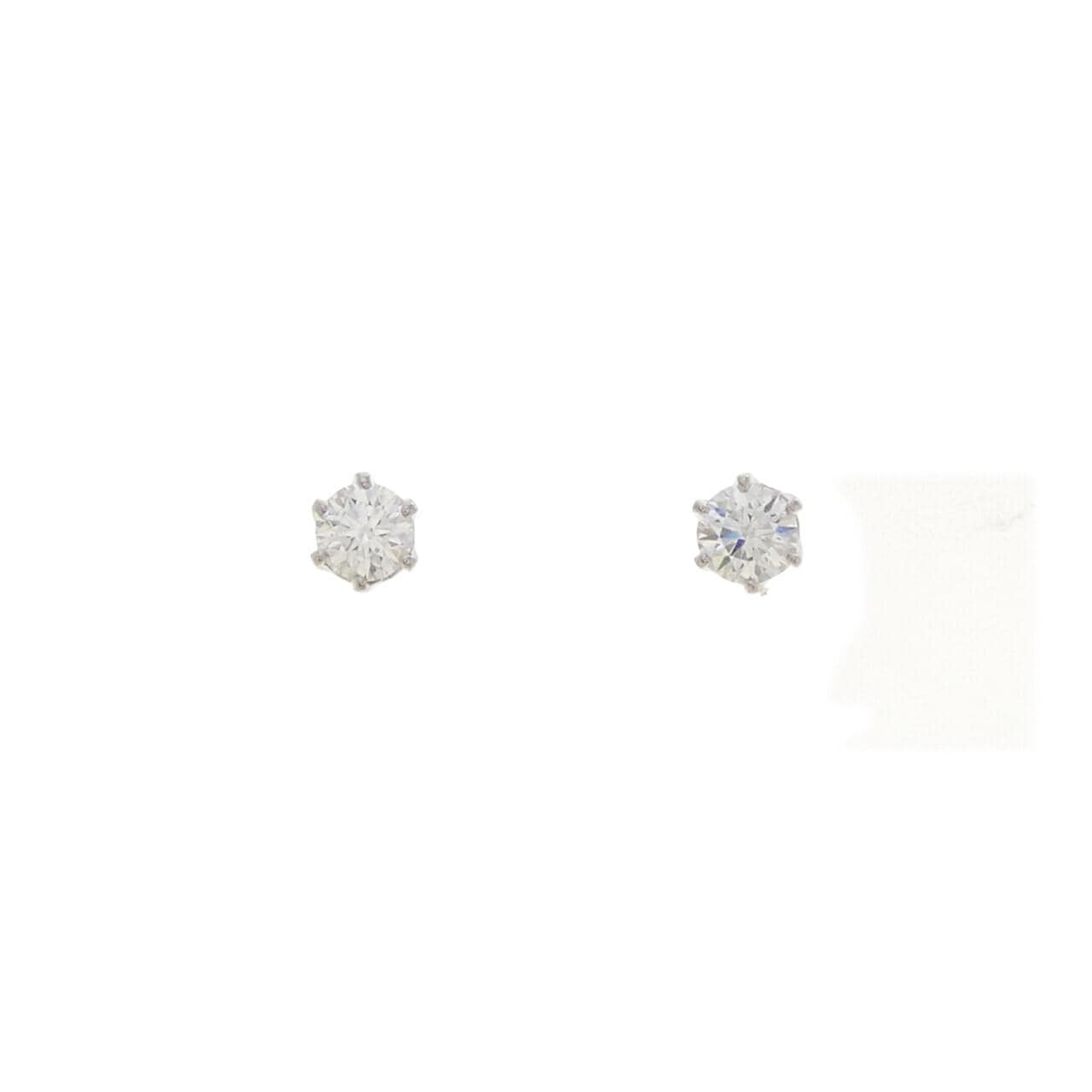 PT900 ダイヤモンド ピアス 0.235CT 0.236CT D SI1 EX-VG