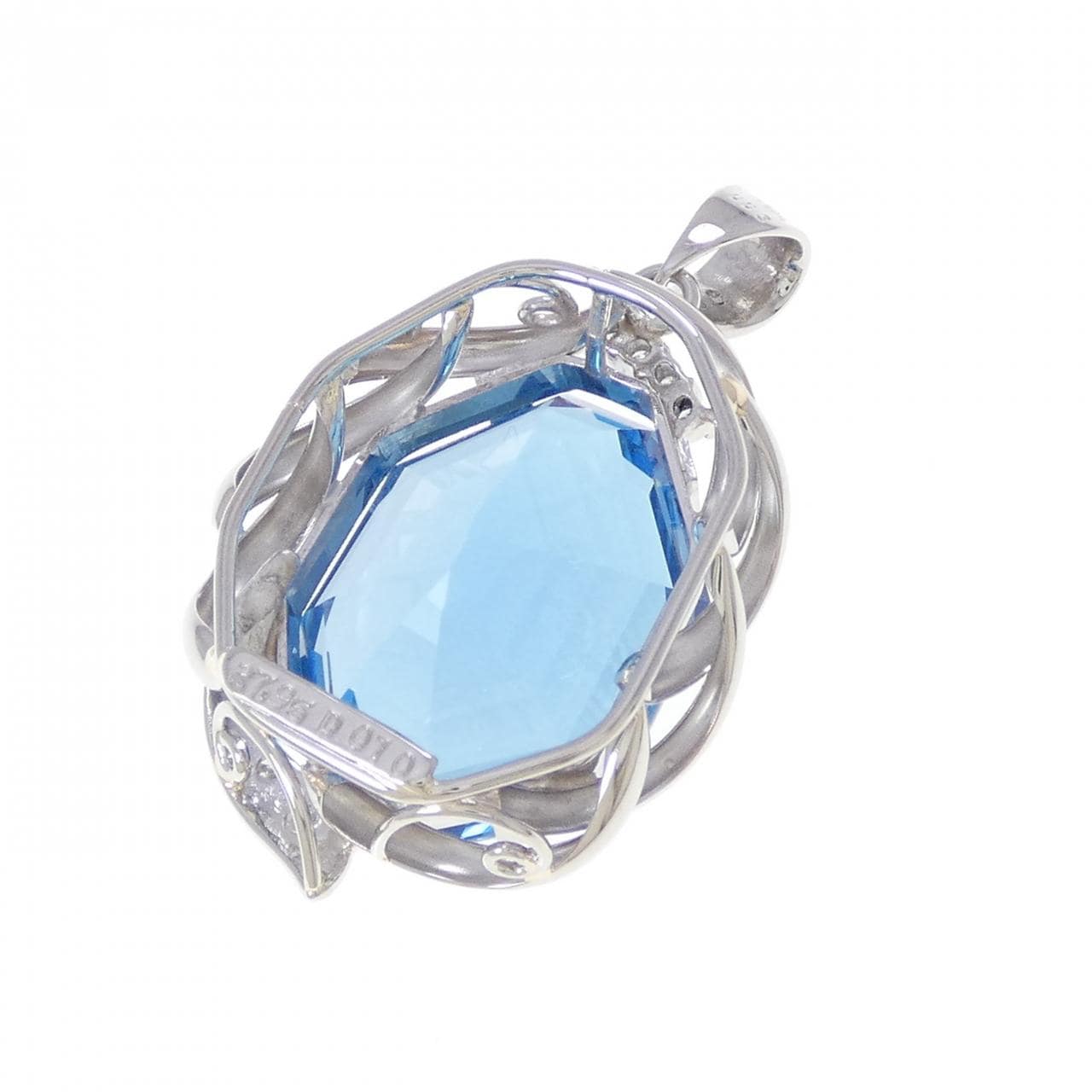 PT900 ブルートパーズ ペンダント 27.95CT
