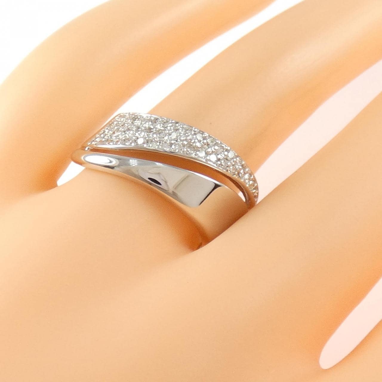 K18WG ダイヤモンド リング 0.35CT