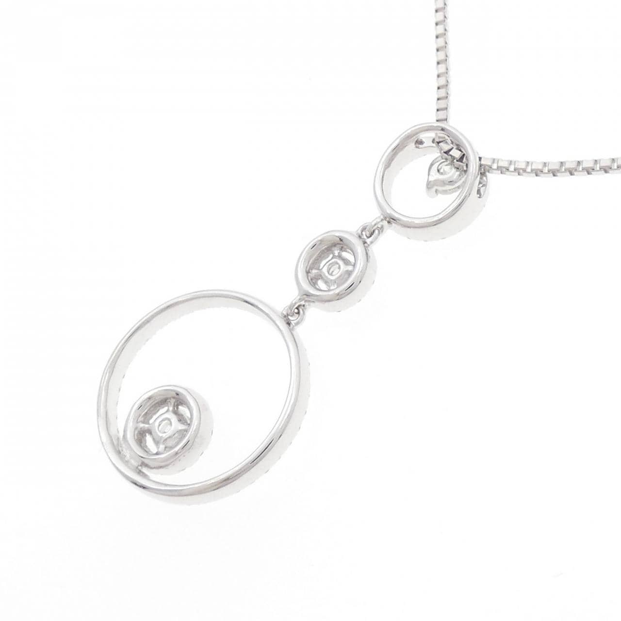 K18WG ダイヤモンド ネックレス 0.71CT