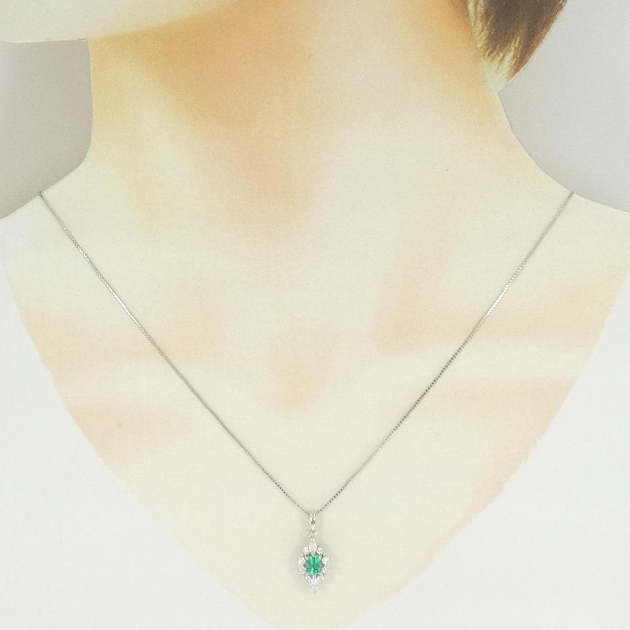 PM/PT850 エメラルド ネックレス 0.33CT