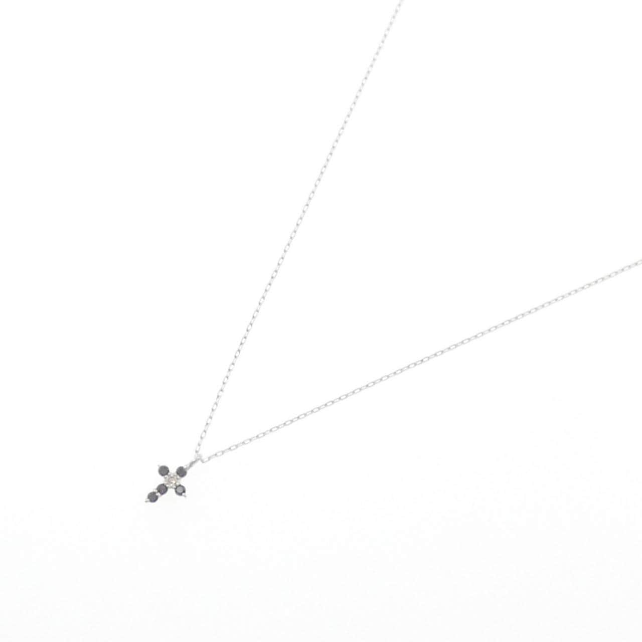 K10WG クロス ダイヤモンド ネックレス