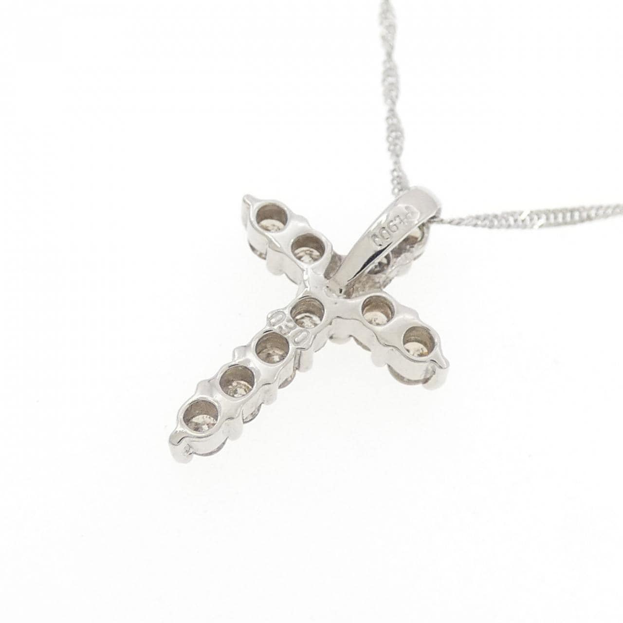 PT900/PT850 クロス ダイヤモンド ネックレス 0.30CT