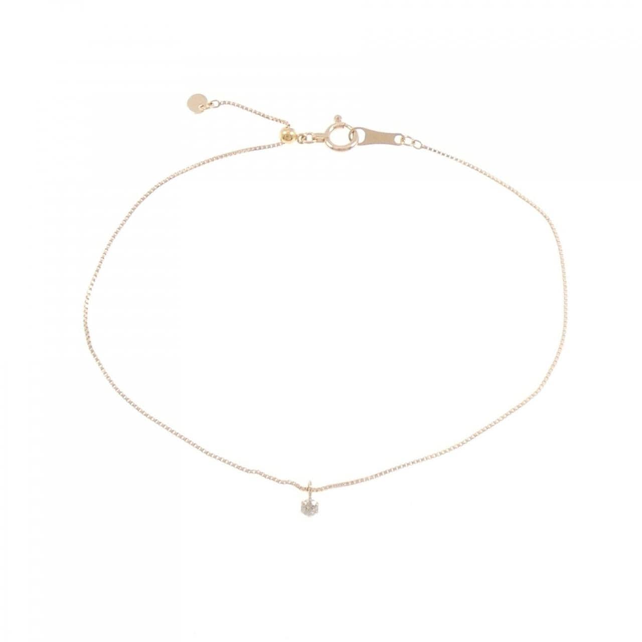 K18PG ソリティア ダイヤモンド ブレスレット 0.05CT